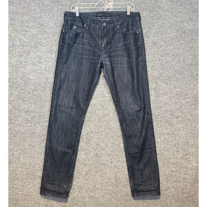Guess Jeans Mens 33x33 Blue Slim Tapered Medium Wash Casual Pants